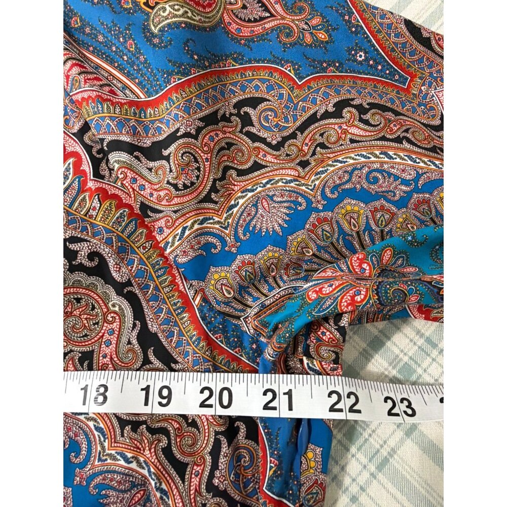 J.Crew Rebecca Ratti Mediterranean Paisley Poplin Dress Size L - Picture 14 of 16